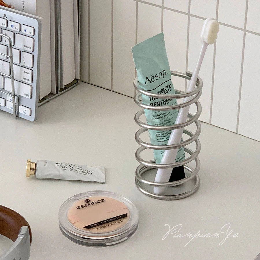 Home Center Bathroom Accessories - Stainless Steel Toothbrush Holder Metal Bathroom