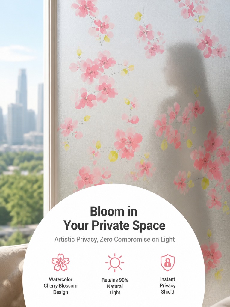 Home Bathroom Lights - Frosted Privacy Window Film Translucent Light