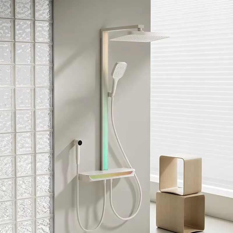 Home In Bathroom - Brass Digital Waterfall Shower Set Wall