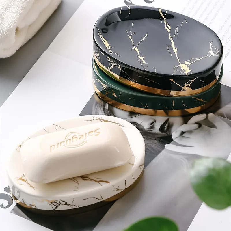 Marble Stripes Ceramics Bathro - Home Center Bathroom Accessories 评论和价格