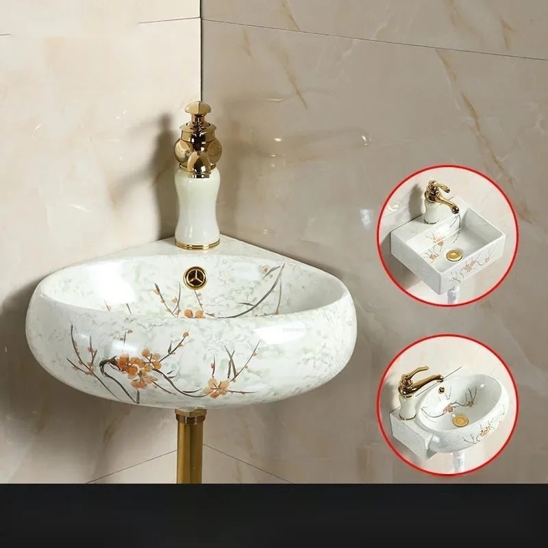 & Ceramic Corner Triangle Wall - Home Bathroom Decor 评论和价格