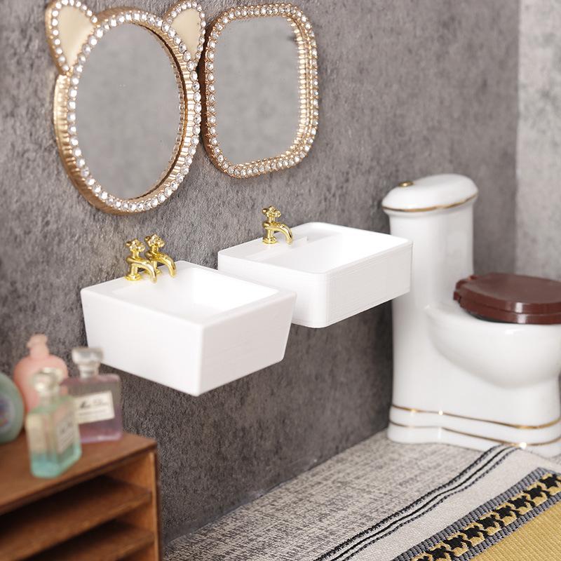 1/12 Dollhouse Bathroom Wash B - Home Center Bathroom Accessories 评论和价格