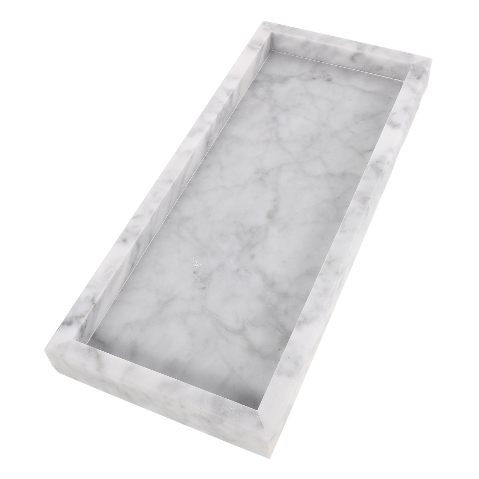 Marble Tray Rectangle for Bath - Home Bathroom Decor 评论和价格