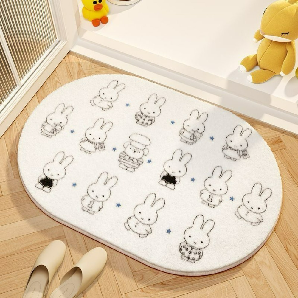 Miffy Cartoon Floor Mat Soft I - Home Goods Bathroom Decor 评论和价格