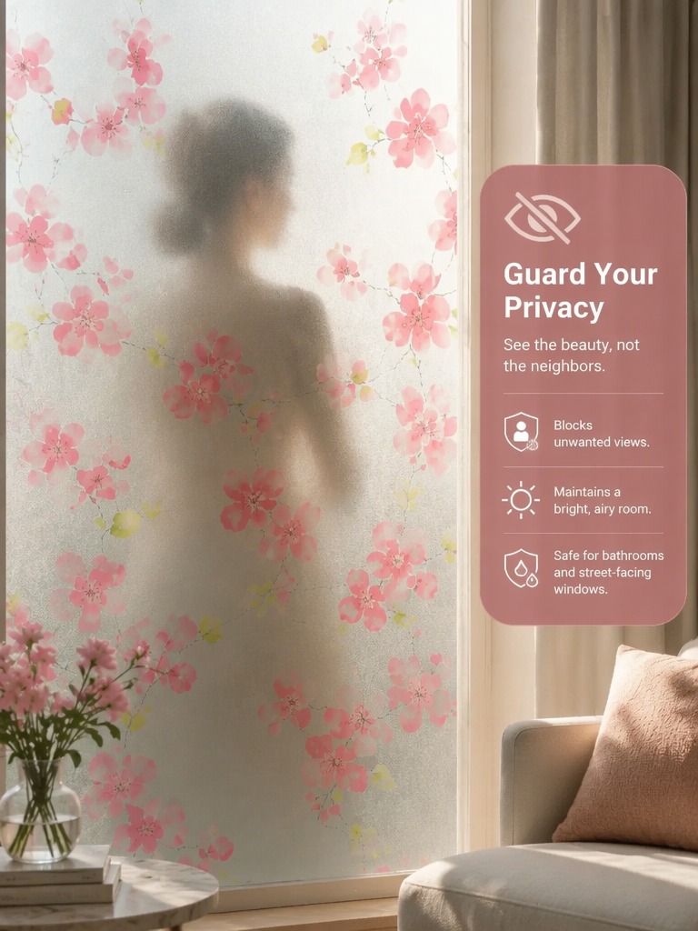 Frosted Privacy Window Film Tr - Home Bathroom Lights 评论和价格