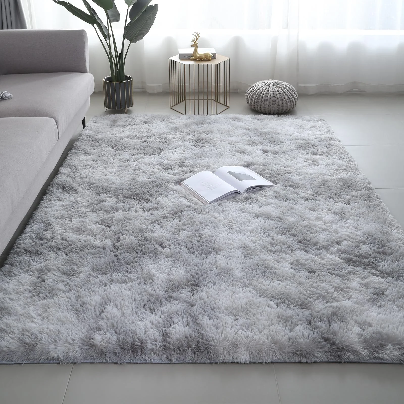 VIKAMA Ultra-Soft Puffy Rug, B - Home Goods Bathroom Rugs Sale 评论和价格