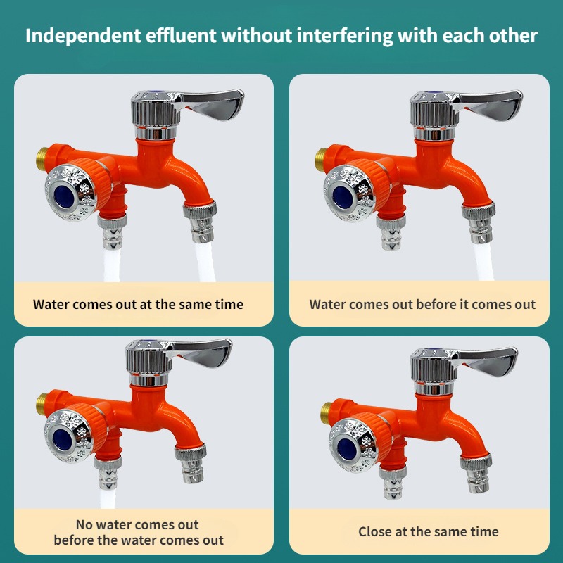 Faucet Double Outlet Dual Cont - Home Bathroom Fittings 评论和价格