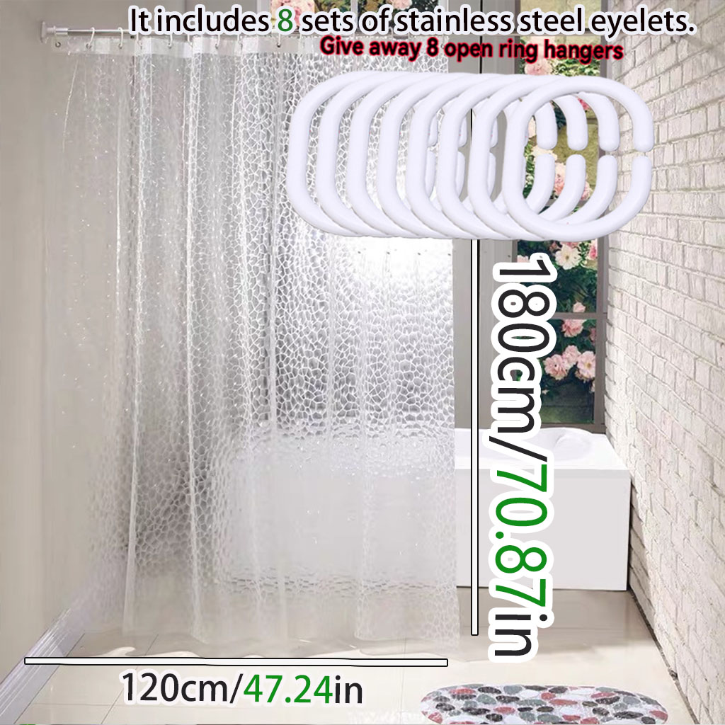 【 Water Light Glass 】 Transluc - Shower Curtain Liner 评论和价格