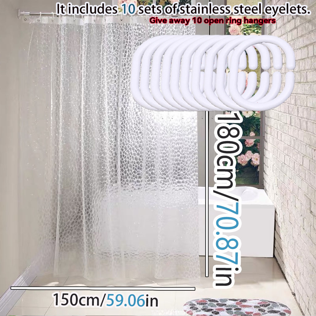 【 Water Light Glass 】 Transluc - Shower Curtain Liner 评论和价格