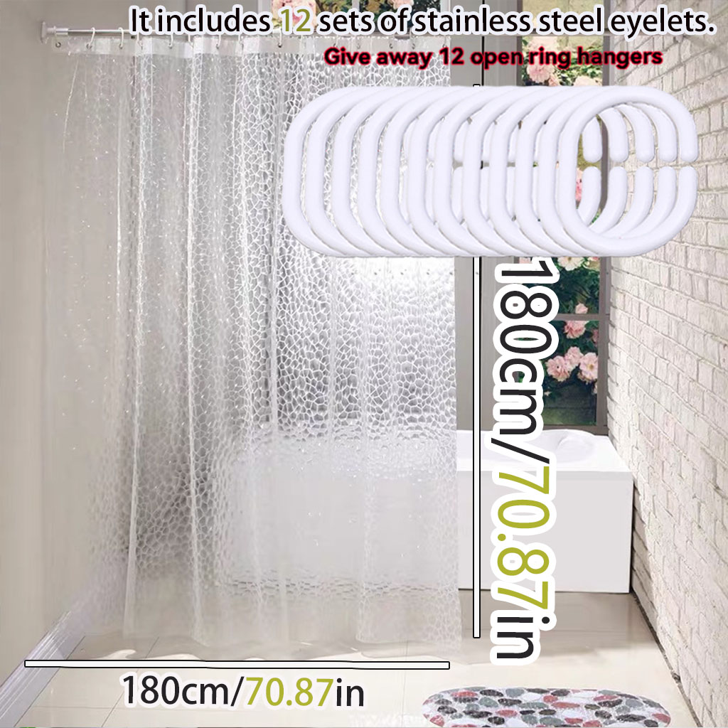 【 Water Light Glass 】 Transluc - Shower Curtain Liner 评论和价格