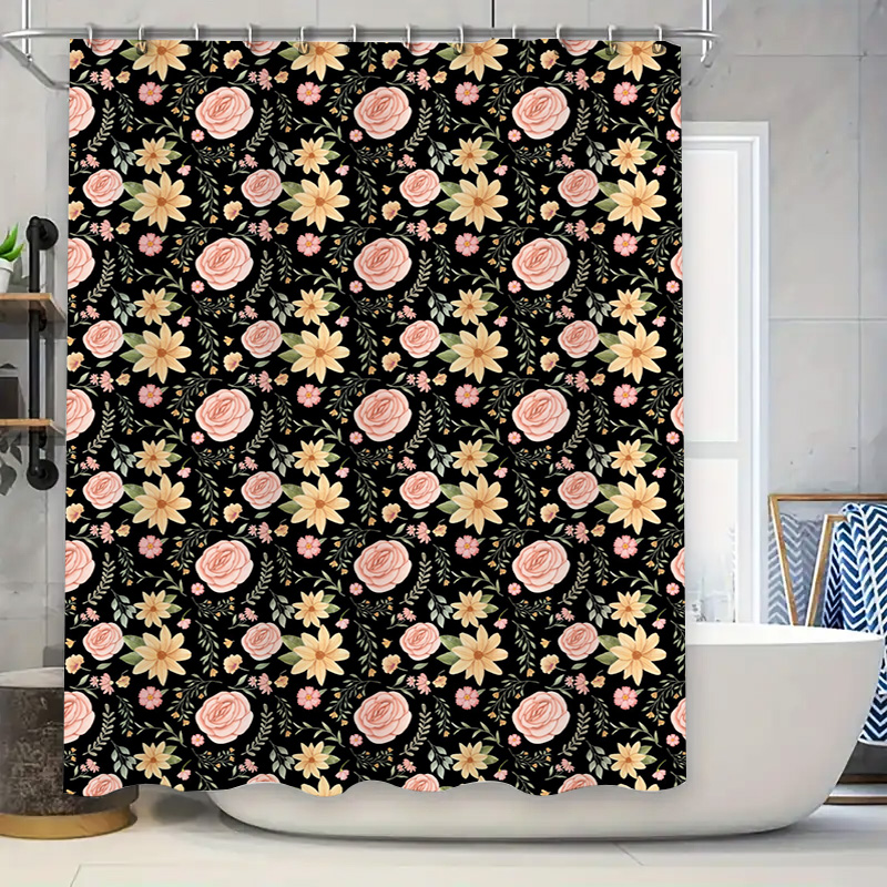 Black White Patterned Shower C - Home Bathroom Remodel Diy 评论和价格