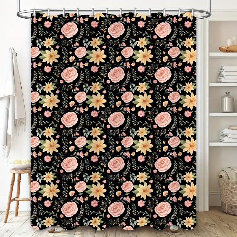 Black White Patterned Shower C - Home Bathroom Remodel Diy 评论和价格