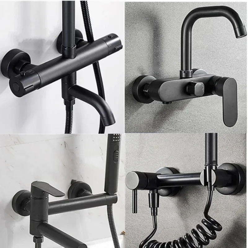 1Pc Black Shower Faucet Decora - Home Center Bathroom Accessories 评论和价格