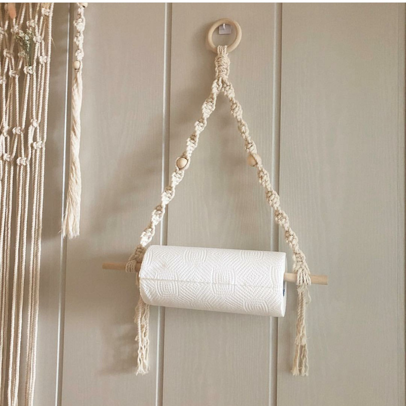 Macrame Paper Towel Holder Mac - Home Center Bathroom Accessories 评论和价格