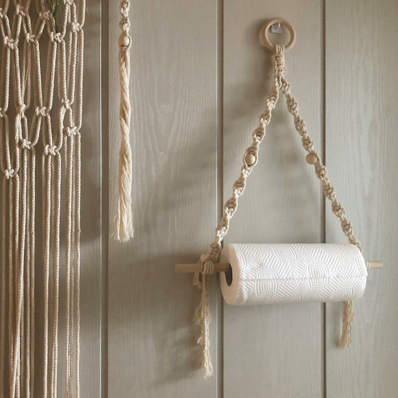Macrame Paper Towel Holder Mac - Home Center Bathroom Accessories 评论和价格