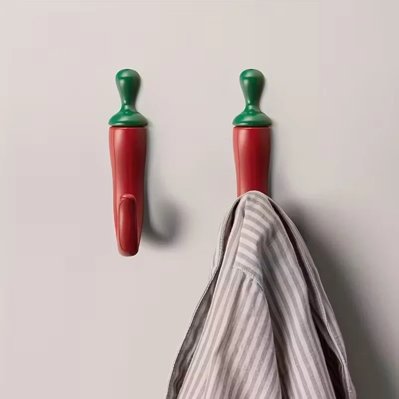 10PC Pepper Shaped Wall Hooks  - Home Bathroom Decor 评论和价格