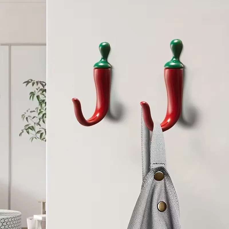 10PC Pepper Shaped Wall Hooks  - Home Bathroom Decor 评论和价格
